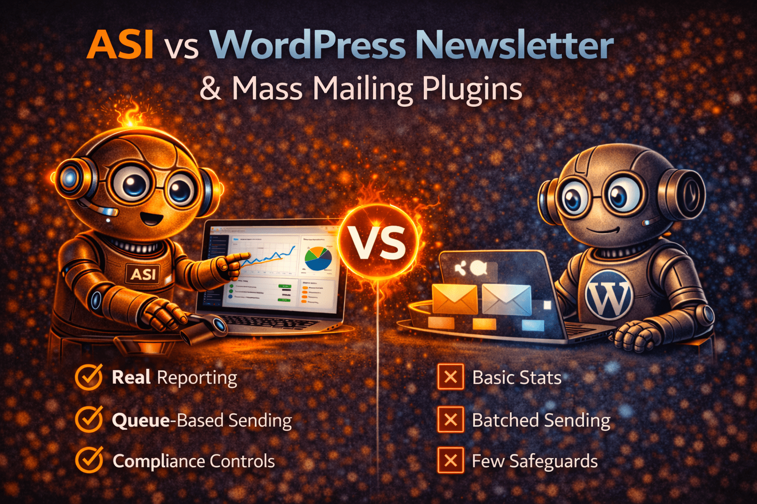 ASI vs WordPress Newsletter & Mass Mailing Plugins