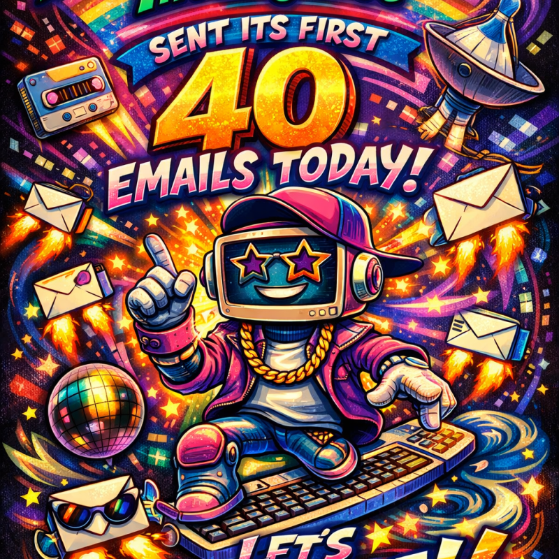 ASI alpha testing milestone: first 40 test emails sent successfully