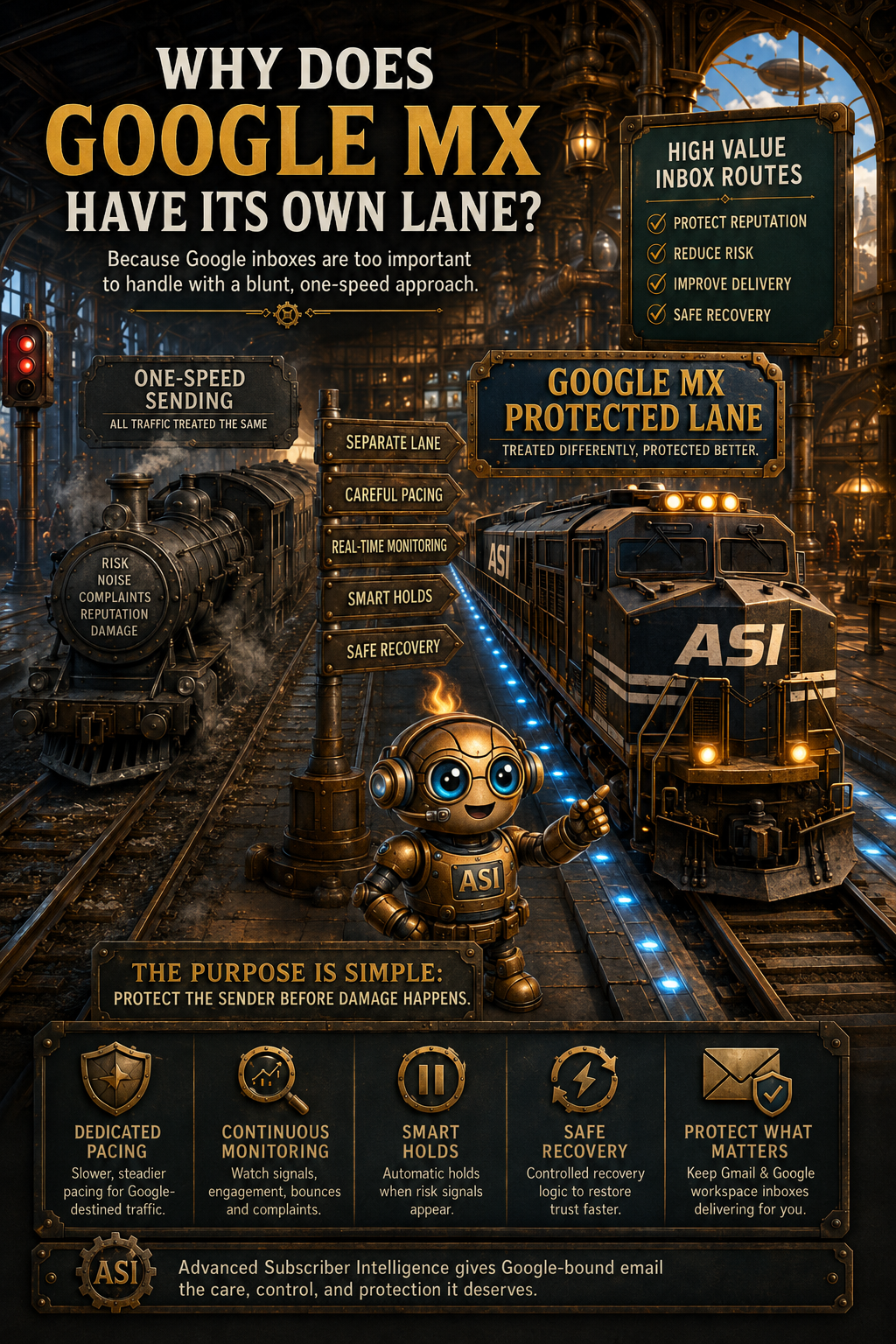 Why Google MX has its own protected sending lane