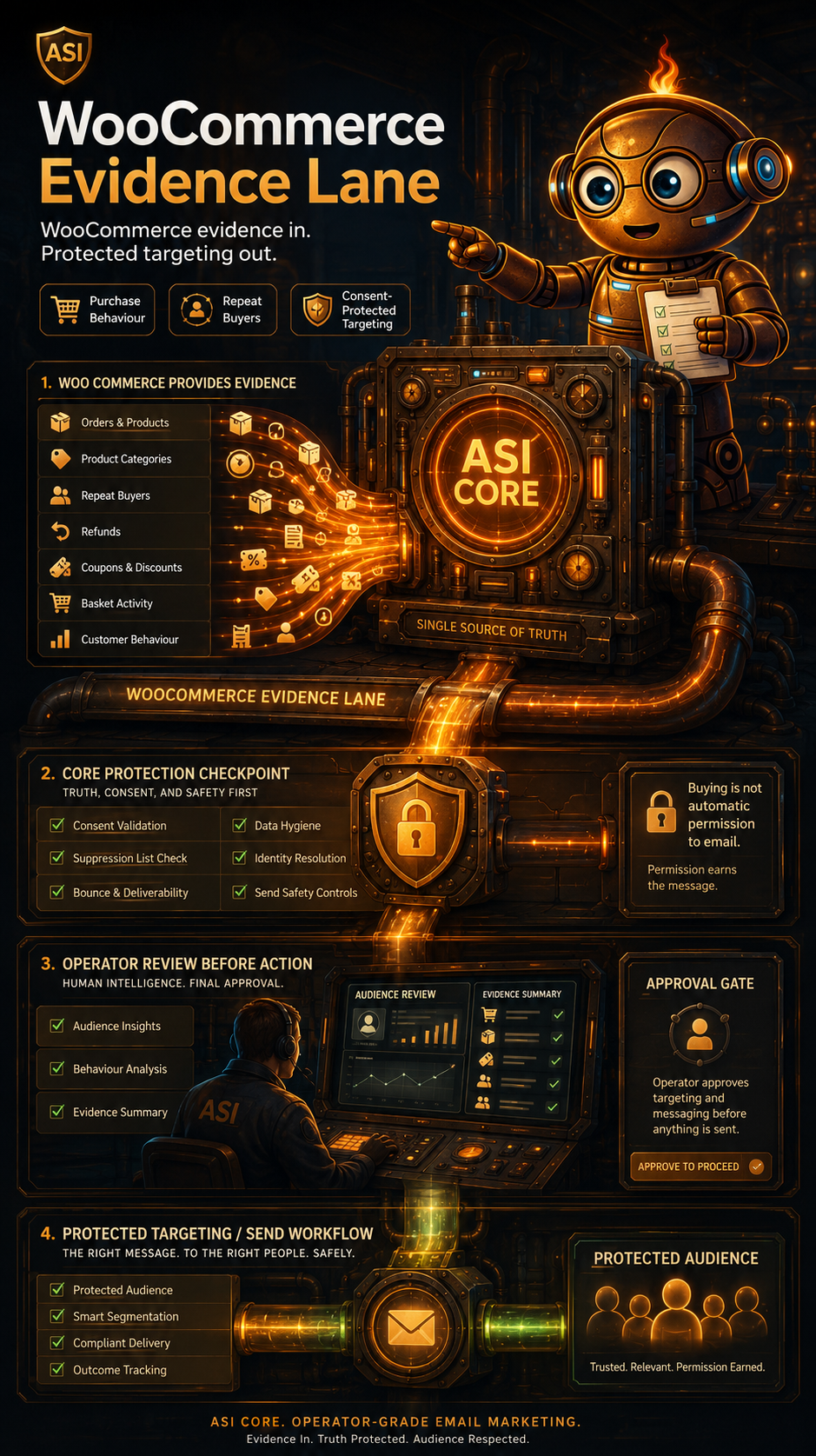 ASI WooCommerce module and protected Core workflow
